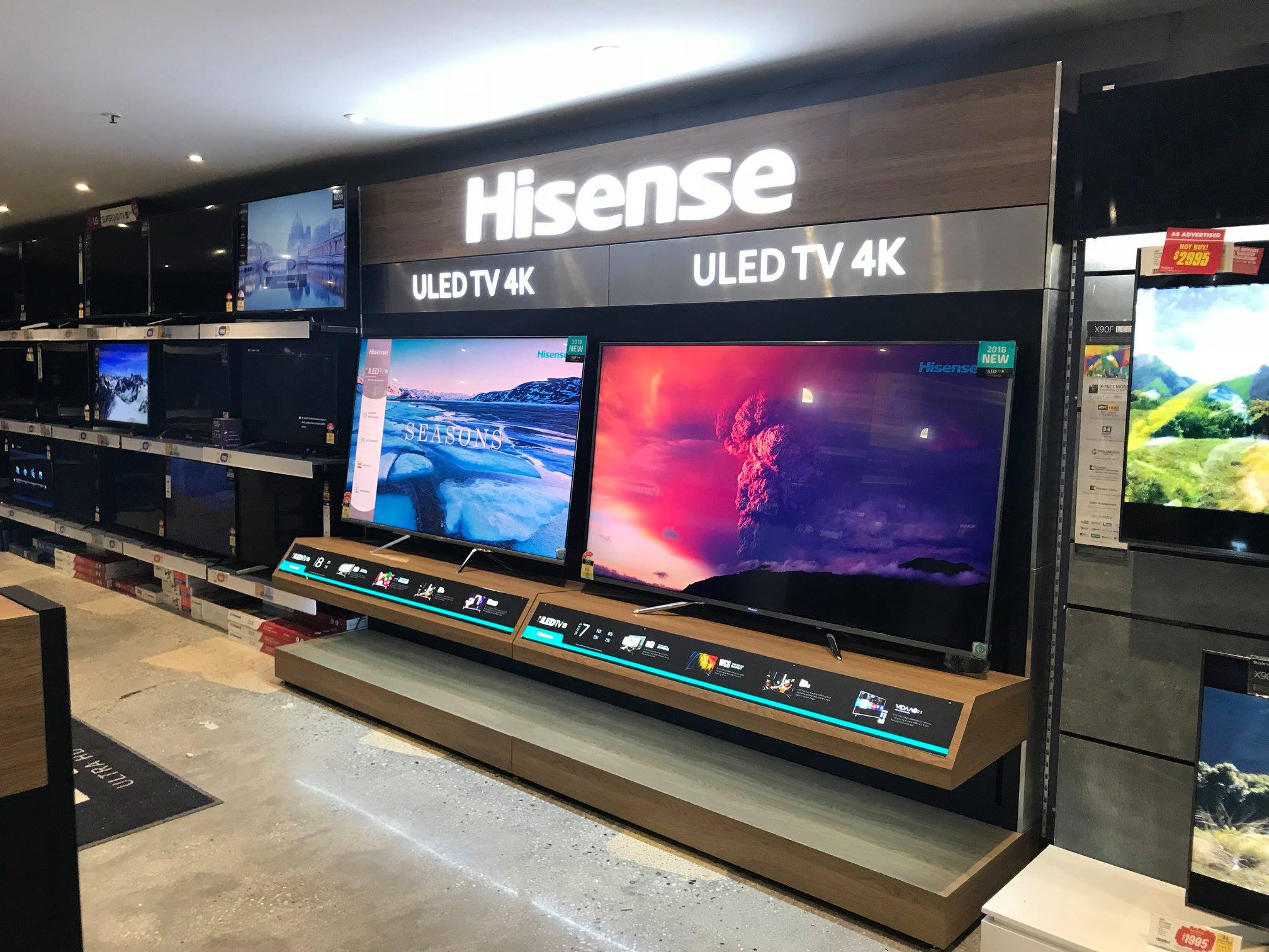 Tv activation in a retail shop